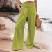 2026 Spring/Summer Clothing: Cross-Border Women's Casual Loose Cotton Ruched Vintage Mid-Waist Export Pants_ecoleips.com