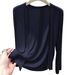Y2k Aesthetic Long-Sleeve Knit Shirt – Oversized Open Front Cardigan (Black & Navy, S-Xl) Versatile Styling_ecoleips.com