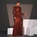 Women's Clothing Evening Dress Long Sleeve Temperament Round Neck Sexy Slim Long Sequin Banquet Bridesmaid Dress_ecoleips.com