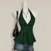 's Best-selling American Retro-style Beaded Halter Top With Deep V-neck Design, Sequin Embellishments, And_ecoleips.com