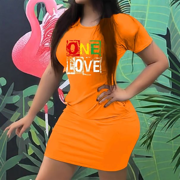 Women's Round Neck Short Dress Casual Everyday Wear With Pocket Slim Fit Print Fashionable_ecoleips.com