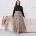 Cross-border Bestseller European And American Style Fashion Casual Plush Long-sleeve Trendy Floral Pleated Slim-fit_ecoleips.com