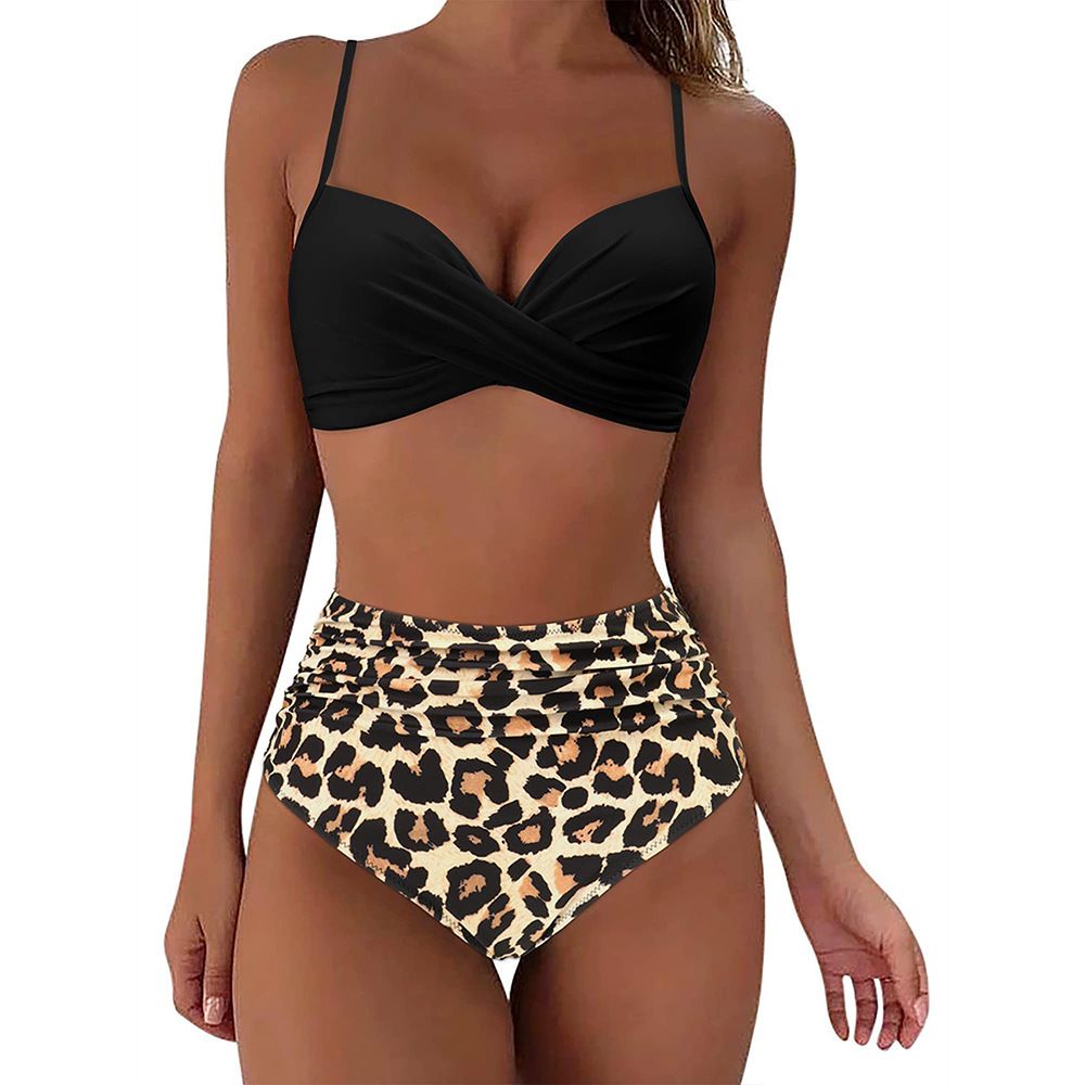 Women's Clothing High-End Deep V Swimsuit Provides Comfort And Style For Various Aquatic Activities Two-Piece Set Beach Halter Bikini_ecoleips.com