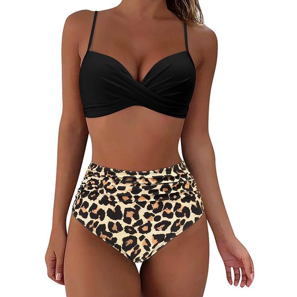 Women's Clothing High-End Deep V Swimsuit Provides Comfort And Style For Various Aquatic Activities Two-Piece Set Beach Halter Bikini_ecoleips.com
