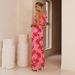 Foreign Trade Slanted Collar European And American Fashion Strap Bodycon Sexy Three-dimensional Floral Dress 2026_ecoleips.com