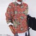 #9298 European And American Cross-border Wish Foreign Trade Women's Fashion Floral Print Loose Long-sleeve Top_ecoleips.com