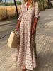 Women's Clothing Beautiful Beauty Retro Stand Collar Large Size Fashion Loose Dress Long_ecoleips.com