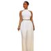 Women's Clothing Pleated Sleeveless High Waist Top Wide Leg Pants Two Piece Set_ecoleips.com