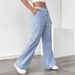Women's Clothing Summer Striped Trousers Casual Loose Wide Leg Pants Versatile Street Style_ecoleips.com