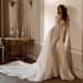 Women's Clothing Spring Mermaid Long Wedding Dress With Detachable Long Tail High-End Luxury Backless Gown_ecoleips.com