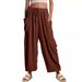 Women's Casual Cotton Linen Pants Pleated Mid Waist Straight Leg Elastic Waist Spring Summer American Style_ecoleips.com
