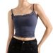 Cross-border European And American Women's Clothing 2025 Spring New Solid Color Off-shoulder Lace Trim Slim-fit Inner_ecoleips.com