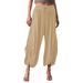 Suitable For All Seasons 2024 Autumn Solid Color New Urban Women's Loose Casual Harem Pants_ecoleips.com