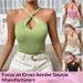 New European And American Summer Fashion Independent Site Cross-border Foreign Trade Cross-cutout Knitted_ecoleips.com