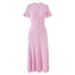 K Temperament Socialite Short Sleeved Hollow Threaded Single Breasted Knitted Dress_ecoleips.com