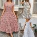 Elegant Pure Women's Dress Cross Border Style Slimming Fitted Waist Short Sleeves for Summer And Spring Alluring Ethereal_ecoleips.com