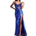 Women's Clothing Solid Color Suspender Hollow Back Strap Fishbone Waist Slit Pleated Long Skirt_ecoleips.com