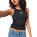 2025 New Fashion Y2K Spring And Summer Pattern Embroidery Slim Fit Personality Female Thread Pullover Vest_ecoleips.com