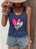 Women’s Vest Funny Heart Racerback Tanks Three Color Hearts Graphic Tank Top Fashion Summer Racerback Outfit Vacation Sexy Tops_ecoleips.com