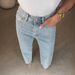 D8751 Foreign Trade European And American Women's Full Rhinestone Washed Jeans High Waist Straight Hot Girl Long_ecoleips.com