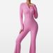 Women's Clothing New Nude Zipper Long Sleeved Yoga Jumpsuit Slim Fit Fitness Flared Pants Hot Girl Pants_ecoleips.com