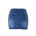 New Split-breasted Denim Casual Skirt Women's Summer Hip Skirt_ecoleips.com