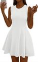 Women's Clothing Elegant A Line Sleeveless Tank Cocktail Party Dress_ecoleips.com