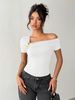 Women's Clothing Elegant Off-Shoulder T-Shirt Casual Fit Inner Top For Ladies Fashion_ecoleips.com
