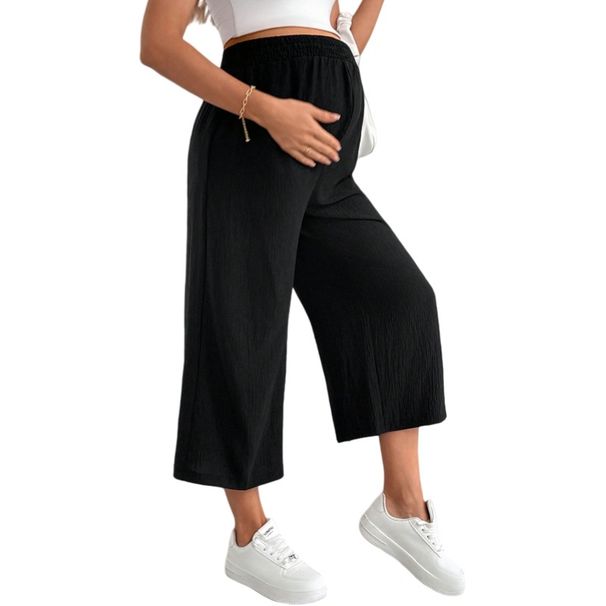 Women's Clothing Casual Wide Leg Seven Point Loose Drape Maternity Straight Pants Spring And Autumn Outer Wear_ecoleips.com