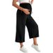 Women's Clothing Casual Wide Leg Seven Point Loose Drape Maternity Straight Pants Spring And Autumn Outer Wear_ecoleips.com