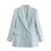 2021 Autumn New Euopean And Ameican Women's Clothing Wholesale Tweed Pocket Decoated Vintage Long Sleeve_ecoleips.com