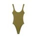 Women's Slim Fit Ribbed Knit Jumpsuit Solid Color Ice Cream Color European And American Style Summer New Arrival_ecoleips.com