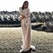 Women’s Clothing Spring New Style Fashion Lady Banquet Wedding Dress Round Neck Long Sleeve Printed Backless Lace Dress_ecoleips.com