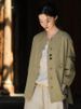 25 Spring New Artistic Cotton And Top Shirt Women's Color Blocked Pan Buttoned Cardigan Coat_ecoleips.com