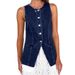 Independent Station Cross-Border New European And American Retro Fashion Round Neck Sleeveless Waist-Cinching_ecoleips.com