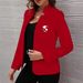 Women's Slim Fit Long Sleeved Blazer Cardigan Fashionable Print_ecoleips.com