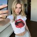 Cherry Print Cropped T-Shirt Red Lip Street Style Casual Basic Top for Summer Hot Girl Versatile Women's Fashion Summer Hot_ecoleips.com