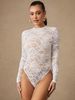 Women's Slim Fit Lace Bodysuit Long Sleeved Solid Color Sexy Spring New Arrival Jumpsuits Rompers_ecoleips.com