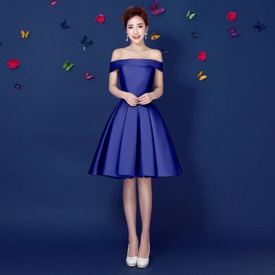 Women's Clothing One Shoulder Small Dress Bride Short Summer Dress Skir_ecoleips.com