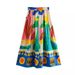 9277 Spring New Women's Fashion Camisole Vest + High Waist Printed Skirt Set_ecoleips.com