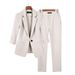 2023 Spring Summer New Elegant Suit Jacket Matching Set Women's Korean Chic Blazers Coat Pants 2 Piece Female_ecoleips.com