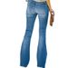 Women's Clothing Spring And Summer Trousers Slim Fit Multi Button Bootcut Trousers_ecoleips.com