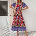 Spring Summer Women Casual Vacation Printed Midi Dress Beach Holiday Outfit_ecoleips.com