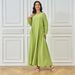 2024 High-Quality Middle Eastern Muslim Women's Abaya Simple Solid Color Casual Fashion Robe Dress For Women_ecoleips.com