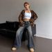 European And Style Cross-border Spring Versatile American Retro Women's Long Denim Pants With Drape Effect_ecoleips.com