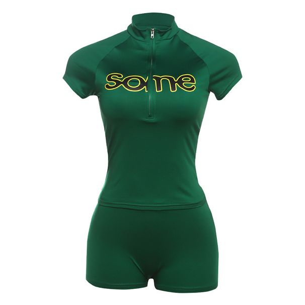 Summer Women's Slim Fit Top And Shorts Set European American Style Personalized Street Fashion Digital Print New 2025_ecoleips.com