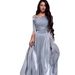 Luxury Women's Retro Style Maxi Dress Long Sleeve Slim Waist Design Elegant Summer Cocktail Dress_ecoleips.com
