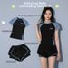 Women's Plus Size Two Piece Swimsuit Conservative Style High End Student Hot Spring Swimsuit With Square Ankle Briefs_ecoleips.com