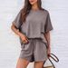 2026 Independent Station Summer European And American Hot-Selling Batwing Short-Sleeve T-Shirt Drawstring Shorts_ecoleips.com