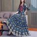 Bohemian Ethnic Style Travel Photography Flared Embroidered Long Dress For Women Wholesale_ecoleips.com